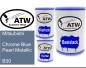 Preview: Mitsubishi, Chrome Blue Pearl Metallic, B30: 500ml Lackdose + 500ml Klarlack + 250ml Härter - Set, von ATW Autoteile West.